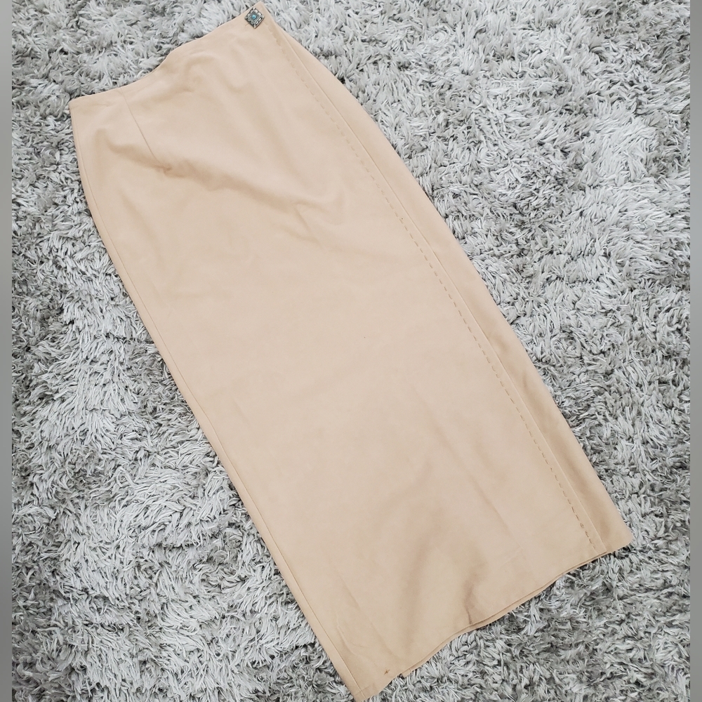 Tasha Poizzi Tan Long Skirt Size S